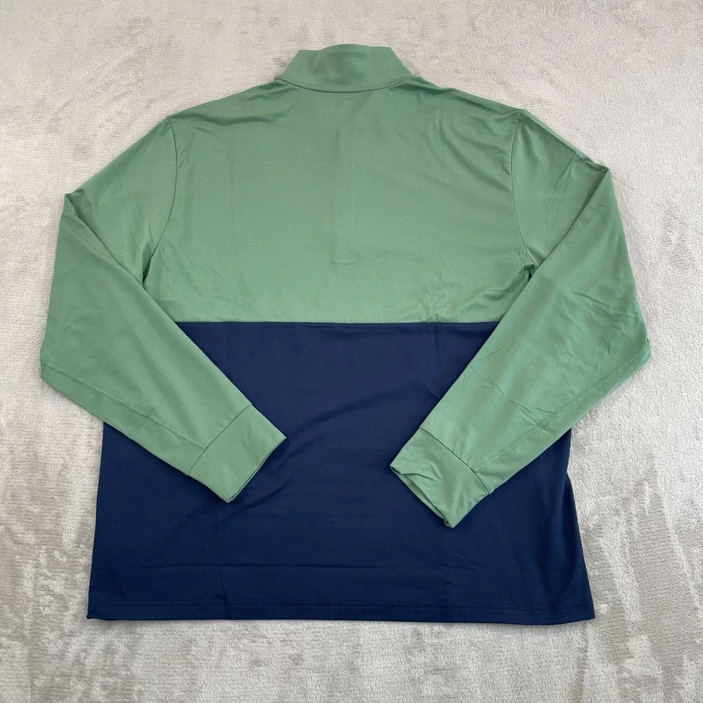 Polo Ralph Lauren Performance Pullover 1/4 Zip Men XL Green &‎ Navy NWT $125